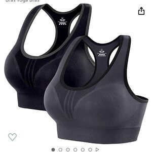 Heathyoga High Impact Racerback Sports Bra with removable padding. Size M